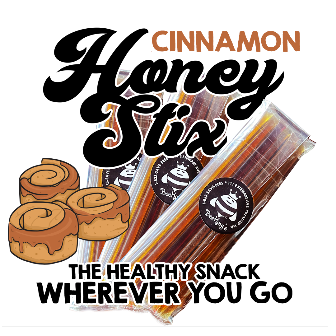 Cinnamon Honey Sticks 12 pack Bee King's Honey